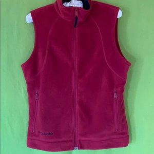 Columbia fleece zip front vest